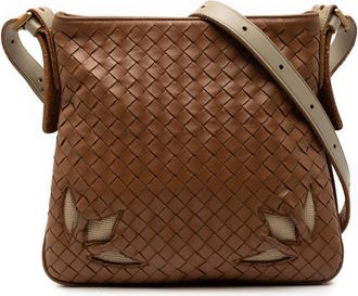 Bottega Veneta Pre-owned Bottega Veneta Nappa Intrecciato Cutwork Crossbody Ladies 70022