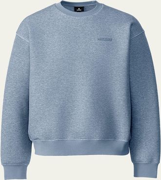 Mackage Mens Julian Double-Face Jersey Silicone-Logo Crewneck Sweater