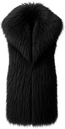 Wanan Luxury Gilet Tania Nero in Mongolia-Donna