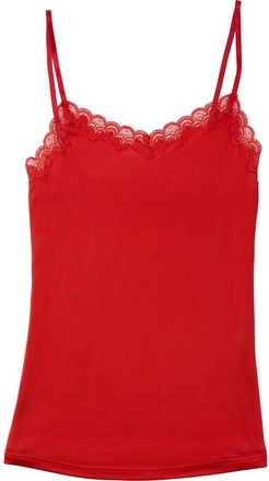 Uwila Warrior Soft Silk Lace Trim Camisole in Fiery Red at Nordstrom, Size 3X-Large