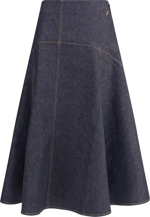 Jacquemus Denim Midi Skirt