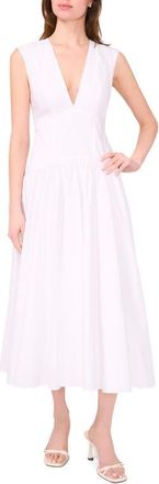 Parker Abria Sleeveless Drop Waist Cotton Sundress in Lucent White at Nordstrom, Size 10