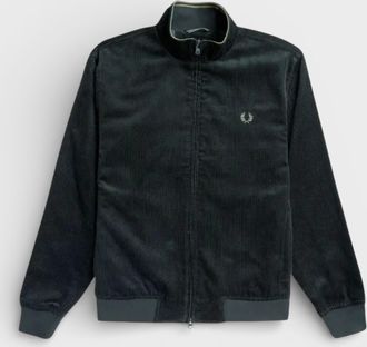 Fred Perry Mens Brentham Corduroy Jacket Night Green - Black - Size X-Small