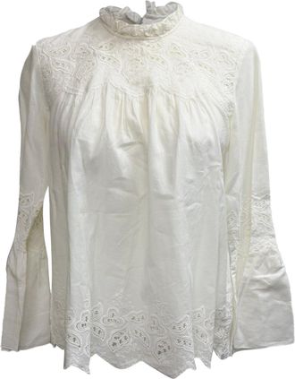 Ulla Johnson Halsey Blouse in White Cotton