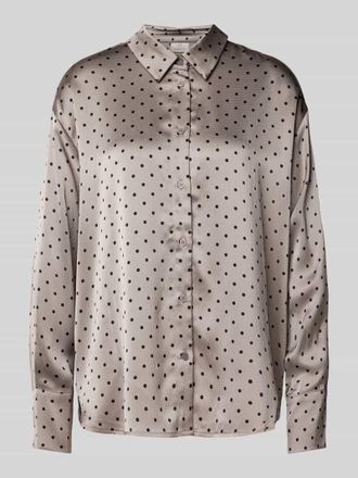 Kaffe Slim Fit Hemdbluse mit Manschetten Modell donna in Silber, Gr&ouml;&szlig;e 42