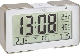 TFA Tfa Dostmann Despertador Radio Controlado Oro Y Blanco