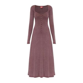 Diesel D-Ley Dress - Dames - Kleedjes - Roze - 2XS - Rayon - Kleedjes