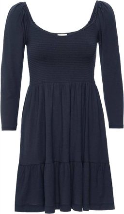 Nation Ltd Noel Babydoll Dress In Navy