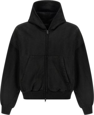 Balenciaga Black Cropped Hoodie