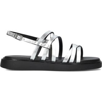 Vagabond Schoenen, Dames, Veelkleurig, 41 EU, Leer, Zilveren Leren Sandalen Connie 583