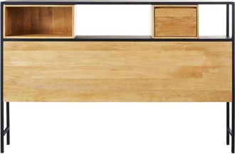 Maisons du monde Cabero de cama de 160 de mango macizo y metal negro