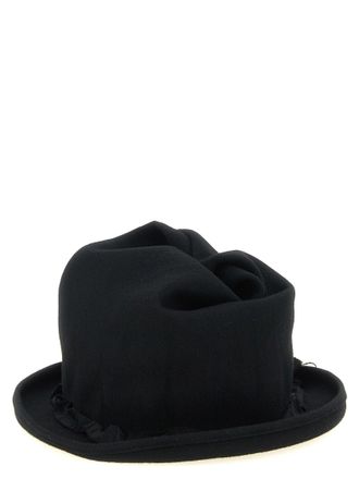 Yohji Yamamoto Sculptural Wool Felt Hat - Black