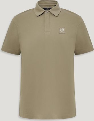 Belstaff Curator Polo Mens Cotton Pique Fatigue Green Size 2XL