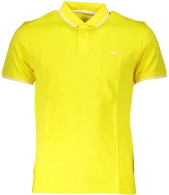 Harmont & Blaine Elegante Gele Katoenen Polo met Contrastdetails - Heren - Polos - Geel - L - Katoen - Tops