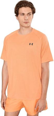 Under Armour Tech Textured Short Sleeve T-Shirt Mens Workout Orange Bloc/Castlerock : 2XL