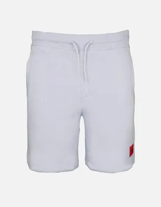 HUGO BOSS Mens HUGO Diz222 Cotton Shorts, Open Blue - White - Size: 32/33/32