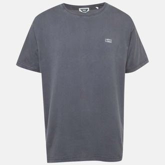 Kith Grey Logo Print Jersey Crewneck T-Shirt