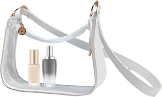 Generic Transparent Bag | Transparent Tote Bag for Women | Stylish with Adjustable Shoulder Strap | For Work Events Food Festival School Concert Beach Travel,