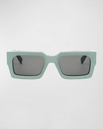 Celine Men & apos;s 3-Dot Acetate Rectangle Sunglasses