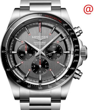 Longines Conquest Chronograph Automatic Black Dial Mens Watch L3.836.4.52.9