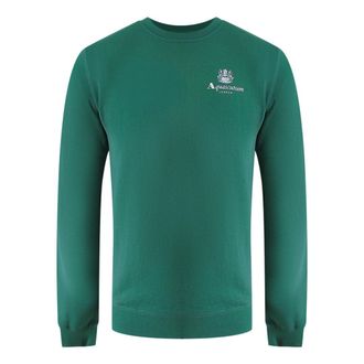 Aquascutum Active Small Logo Crew Neck Hunter Green Fleece
