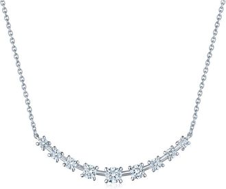 Kwiat Starry Night Curved Bar Diamond Necklace in White Gold/Clear at Nordstrom, Size 16