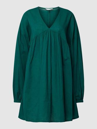 Jake*s Casual Minikleid mit V-Ausschnitt in Dunkelgruen, Gr&ouml;&szlig;e 34