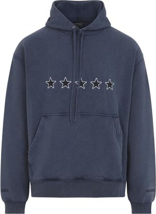 Balenciaga Hoodies & sweatvesten, Heren, Blauw, L, Katoen, Oversized Hoodie