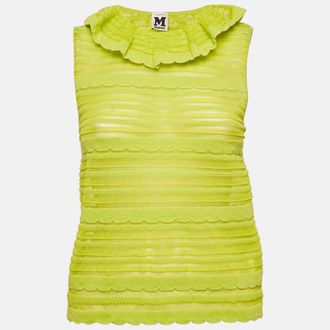 M Missoni Neon Green Knit Top S