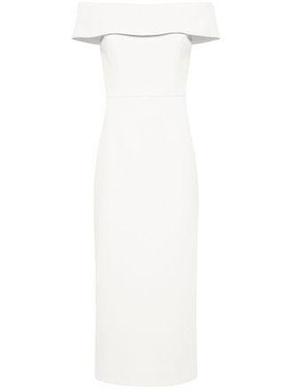 Rebecca Vallance Off-shoulder midi-jurk - Wit
