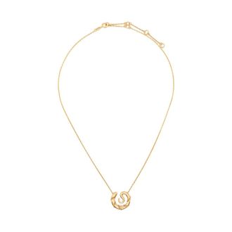 Panconesi Accessoires, Dames, Geel, ONE Size, Spiraal Hanger Goudkleurige Ketting Ketting