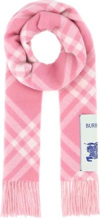 Burberry Geborduurd Kasjmier Sjaal - Dames - Wintersjaals - Roze - ONE Size - Kasjmier - Accessoires
