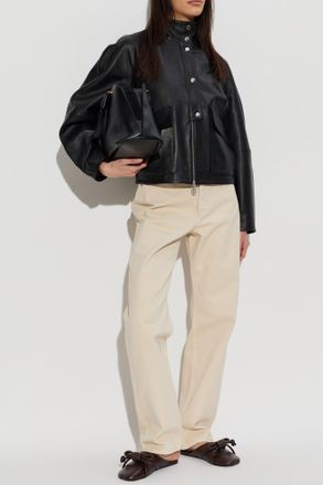By Malene Birger Suzanne Leather Jacket, Womens, Black