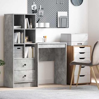 vidaXL Vidaxl - Scrivania Grigio Cemento 60 X 40 X 76 Cm Legno Multistrato