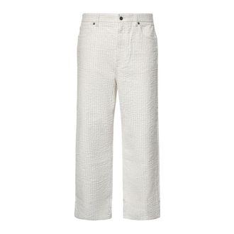 Fendi Stitching Allover - male - Fendi - Straight Fit Jeans - White - W36 - Jeans
