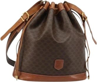 Celine Pre-owned Vintage Canvas Bucket Bag - Pre-owned - Mujer - Marr&oacute;n - ONE SIZE