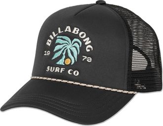 Billabong Embroidered Trucker Hat in Off Black at Nordstrom