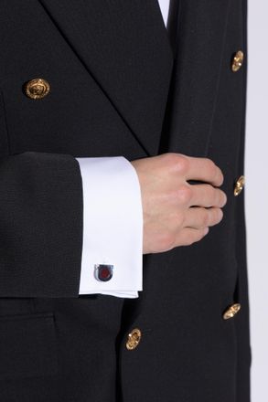Ferragamo Cufflinks In The Shape Of A Logo, Mens, Silver