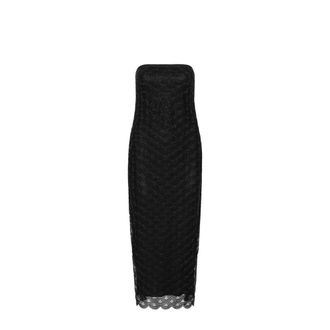 Rotate Rotate Birger Christensen - Sequins Midi Tube Jurk - Dames - Jurken - Zwart - Maat: M Poliester