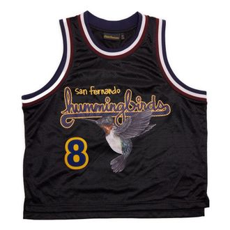 Drew House Hummingbirds Cropped Basketball Jersey Black DR-SS22-952