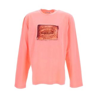 Acne Studios Long Sleeve Tops, male, Pink, Size: M Longsleeve Top