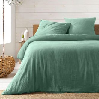 HOME MAISON Juego de s&aacute;banas de gasa de algod&oacute;n