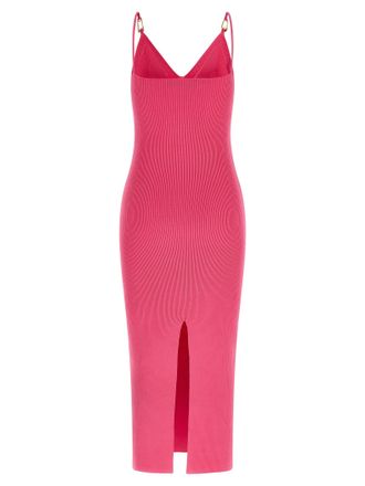 Versace Womens Fuchsia Viscose Midi Dress