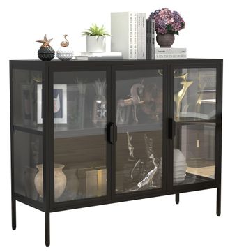ebuy24 Ebuy24 - Vitrina De Vidrio Vcm De Pie Vitrina De Vidrio Con Vidrio De Seguridad Esg Dimensiones Aprox. Al. 80 X An. 100 X P. 35 Cm Soporte Vitrina Vid