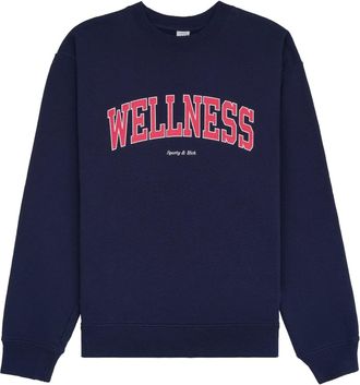 Sporty & Rich Wellness crew-neck cotton sweatshirt - unisex - Cotton - L - Blue