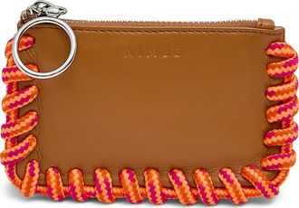 Aim&eacute;e Cord Trim Zip Pouch in Latte (Orange) at Nordstrom