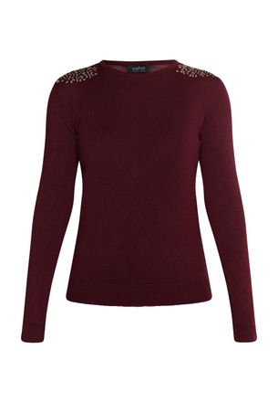 Usha Gebreide trui Dames wijnrood
