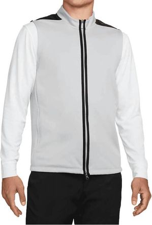 Nike Mens Victory Golf Vest In Light Smoke Grey Black White