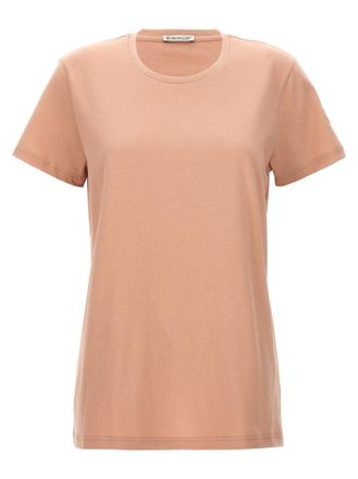 Moncler Pink Logo Patch T-shirt