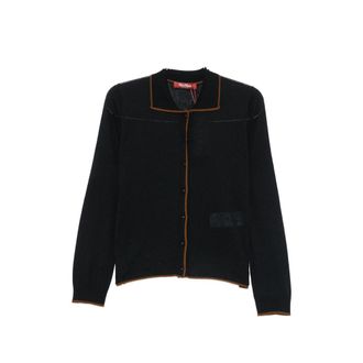 Max Mara Contrast-trim Polo-collar Cardigan